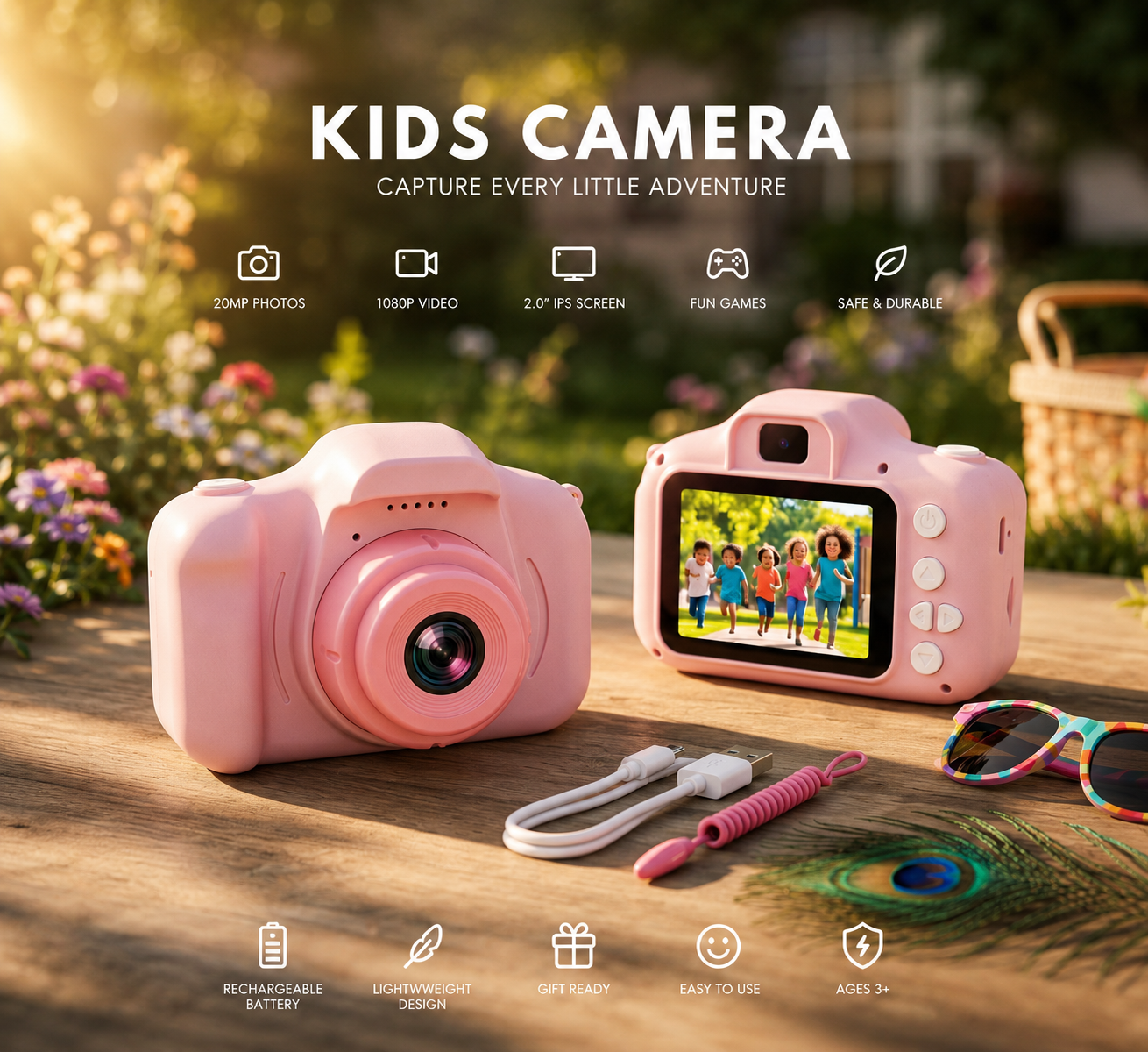 Kids Camera Toys for Fun with HD Digital Video and Photography Camera, for Toddler Age of 3-10 Years Old Children’s, Gift for Kids (multicolor