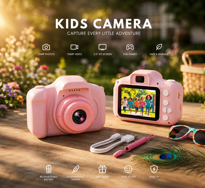Kids Camera Toys for Fun with HD Digital Video and Photography Camera, for Toddler Age of 3-10 Years Old Children’s, Gift for Kids (multicolor