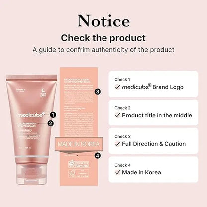SS Medicube Collagen Overnight Wrapping Peel Off Facial Mask Pack of 1
